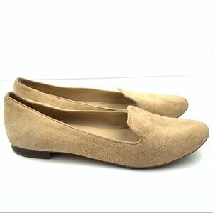 J crew flats size 8 beige suede smoking loafers